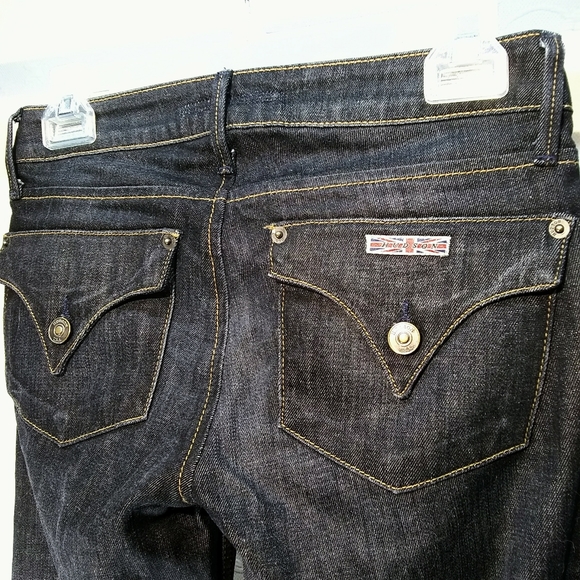 Hudson Sz 25 Dark Wash Carly Flap Pocket Straight Jeans - Picture 8 of 15